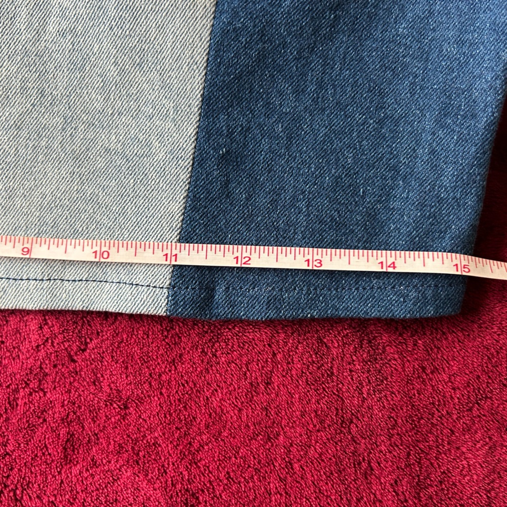 Lazy Oaf Two-Tone Blue Denim Bustier Top - Picture 6 of 8